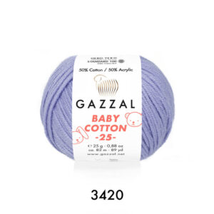 Купить пряжу GAZZAL Baby Cotton 25 цвет 3420 производства фабрики GAZZAL