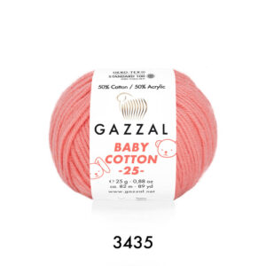 Купить пряжу GAZZAL Baby Cotton 25 цвет 3435 производства фабрики GAZZAL