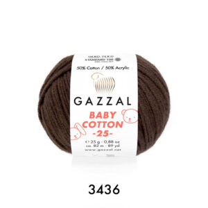 Купить пряжу GAZZAL Baby Cotton 25 цвет 3436 производства фабрики GAZZAL