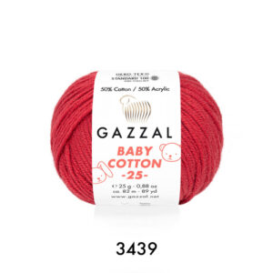 Купить пряжу GAZZAL Baby Cotton 25 цвет 3439 производства фабрики GAZZAL