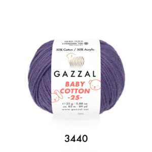 Купить пряжу GAZZAL Baby Cotton 25 цвет 3440 производства фабрики GAZZAL