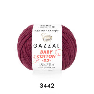 Купить пряжу GAZZAL Baby Cotton 25 цвет 3442 производства фабрики GAZZAL