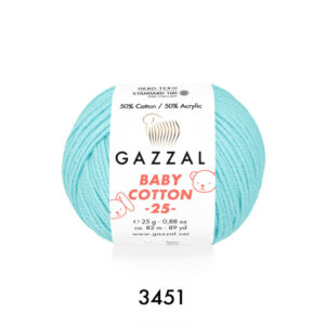 Купить пряжу GAZZAL Baby Cotton 25 цвет 3451 производства фабрики GAZZAL
