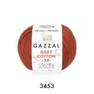 Купить пряжу GAZZAL Baby Cotton 25 цвет 3453 производства фабрики GAZZAL
