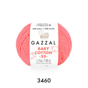 Купить пряжу GAZZAL Baby Cotton 25 цвет 3460 производства фабрики GAZZAL