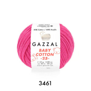 Купить пряжу GAZZAL Baby Cotton 25 цвет 3461 производства фабрики GAZZAL