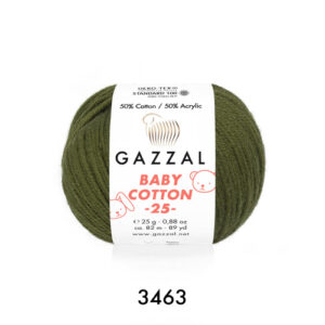 Купить пряжу GAZZAL Baby Cotton 25 цвет 3463 производства фабрики GAZZAL
