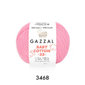 Купить пряжу GAZZAL Baby Cotton 25 цвет 3468 производства фабрики GAZZAL