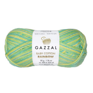 Купить пряжу GAZZAL Baby Cotton Rainbow цвет Baby Cotton Rainbow (480) производства фабрики GAZZAL