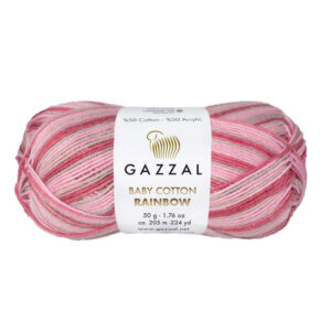 Купить пряжу GAZZAL Baby Cotton Rainbow цвет Baby Cotton Rainbow (482) производства фабрики GAZZAL