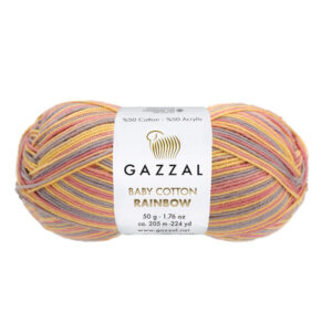 Купить пряжу GAZZAL Baby Cotton Rainbow цвет Baby Cotton Rainbow (487) производства фабрики GAZZAL