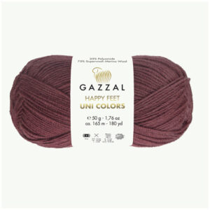 Купить пряжу GAZZAL Happy Feet Uni Colors цвет 3568 производства фабрики GAZZAL