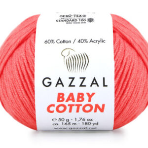 Купить пряжу GAZZAL Baby Cotton цвет 3460 производства фабрики GAZZAL