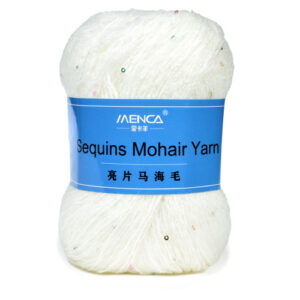 Купить пряжу Menca Sequins Mohair Yarn цвет 01 производства фабрики Menca