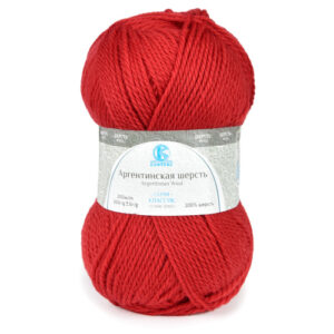 Купить пряжу КАМТЕКС Аргентинская шерсть цвет 046-Красный производства фабрики КАМТЕКС