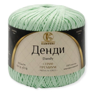 Купить пряжу КАМТЕКС Денди цвет 107-Ментол производства фабрики КАМТЕКС