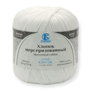 Купить пряжу КАМТЕКС Хлопок Мерсеризованный цвет 002-Отбелка производства фабрики КАМТЕКС