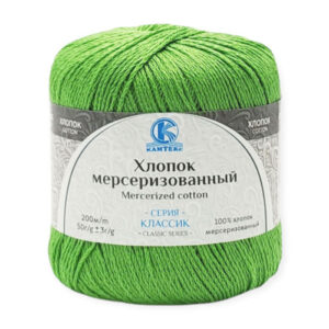 Купить пряжу КАМТЕКС Хлопок Мерсеризованный цвет 027-Лимон незрелый производства фабрики КАМТЕКС