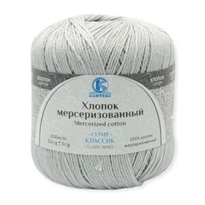 Купить пряжу КАМТЕКС Хлопок Мерсеризованный цвет 106-Жемчужный производства фабрики КАМТЕКС