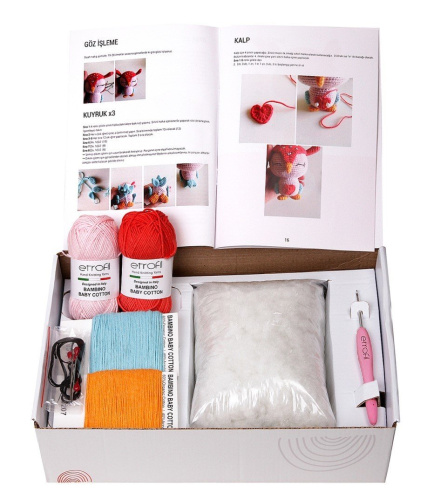 Купить пряжу ETROFIL Amigurumi Kit Etrofil цвет ФИЛИН производства фабрики ETROFIL