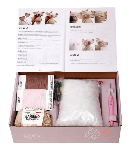 Купить пряжу ETROFIL Amigurumi Kit Etrofil цвет КOАЛА производства фабрики ETROFIL