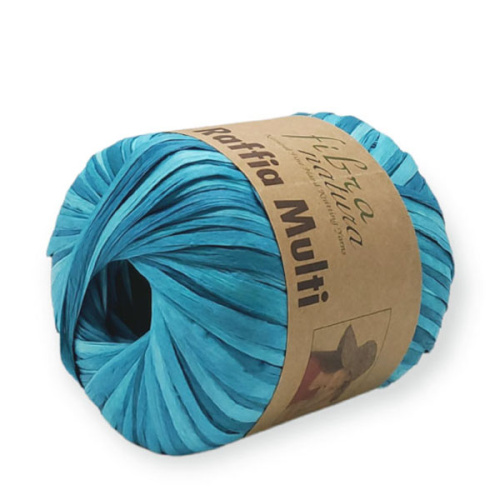 Купить пряжу FIBRA NATURA RAFFIA MULTİ цвет 117-21 производства фабрики FIBRA NATURA