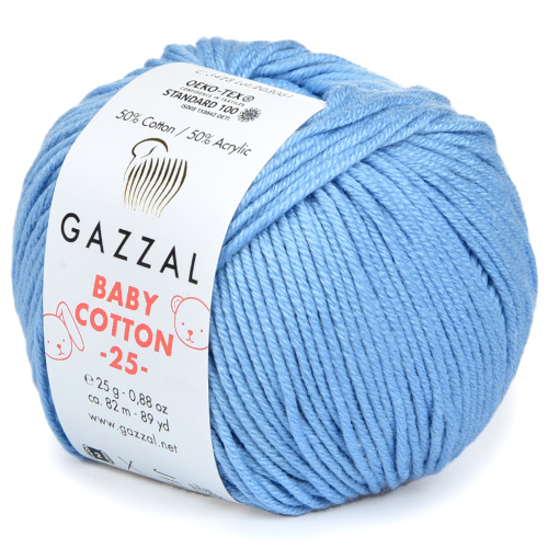 Купить пряжу GAZZAL Baby Cotton 25 цвет 3423 производства фабрики GAZZAL
