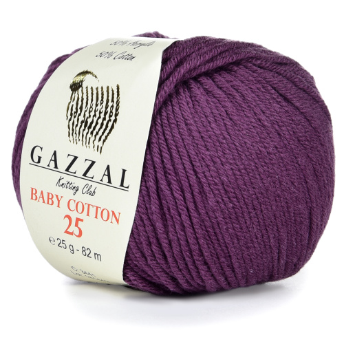 Купить пряжу GAZZAL Baby Cotton 25 цвет 3441 производства фабрики GAZZAL