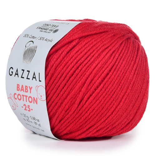Купить пряжу GAZZAL Baby Cotton 25 цвет 3443 производства фабрики GAZZAL