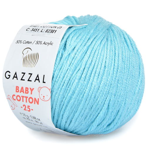 Купить пряжу GAZZAL Baby Cotton 25 цвет 3451 производства фабрики GAZZAL