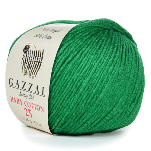 Купить пряжу GAZZAL Baby Cotton 25 цвет 3456 производства фабрики GAZZAL