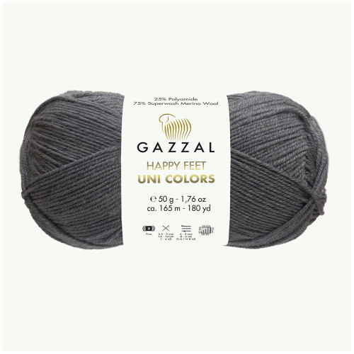 Купить пряжу GAZZAL Happy Feet Uni Colors цвет 3553 производства фабрики GAZZAL