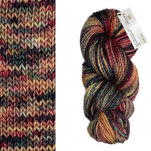 Купить пряжу GAZZAL Worm цвет 3880 производства фабрики GAZZAL