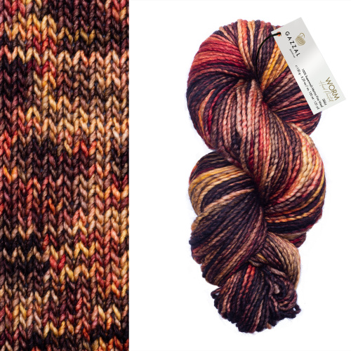 Купить пряжу GAZZAL Worm цвет 3884 производства фабрики GAZZAL