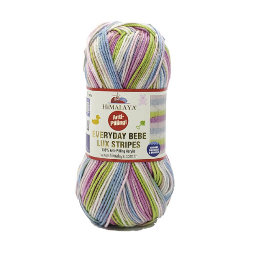 Купить пряжу HiMALAYA EVERYDAY BEBE LÜX STRİPES цвет 72403 производства фабрики HiMALAYA