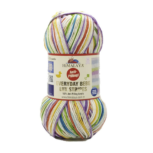 Купить пряжу HiMALAYA EVERYDAY BEBE LÜX STRİPES цвет 72410 производства фабрики HiMALAYA