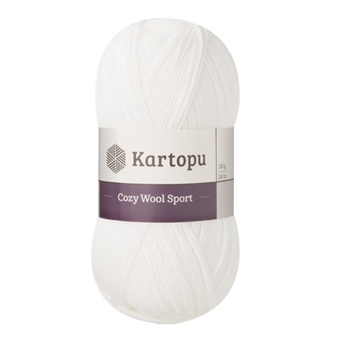 Купить пряжу KARTOPU COZY WOOL SPORT цвет K010 производства фабрики KARTOPU