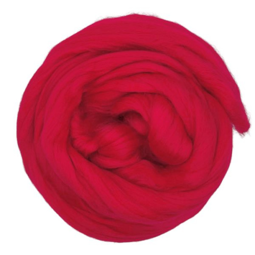 Купить пряжу ТРОИЦКАЯ Гребенная лента цвет 06-Красный производства фабрики ТРОИЦКАЯ