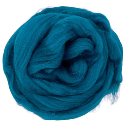 Купить пряжу ТРОИЦКАЯ Гребенная лента цвет 14-Морская волна производства фабрики ТРОИЦКАЯ