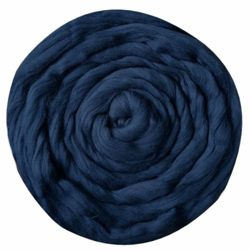 Купить пряжу ТРОИЦКАЯ Гребенная лента цвет 156-Индиго производства фабрики ТРОИЦКАЯ