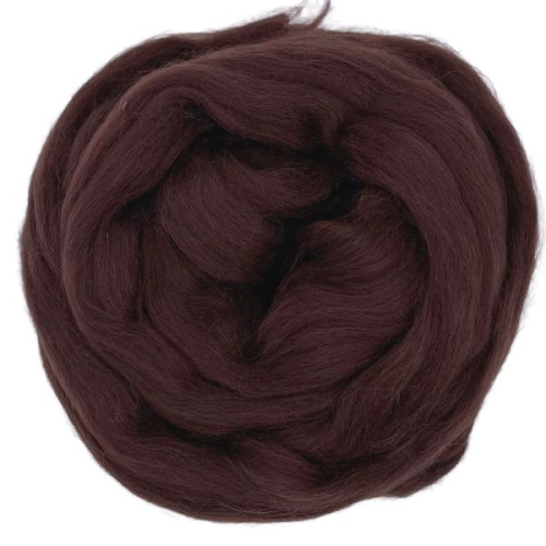 Купить пряжу ТРОИЦКАЯ Гребенная лента цвет 17-Шоколад производства фабрики ТРОИЦКАЯ