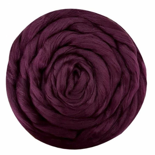 Купить пряжу ТРОИЦКАЯ Гребенная лента цвет 191-Ежевика производства фабрики ТРОИЦКАЯ