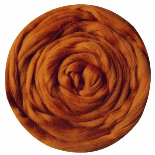 Купить пряжу ТРОИЦКАЯ Гребенная лента цвет 194-Рыжик производства фабрики ТРОИЦКАЯ