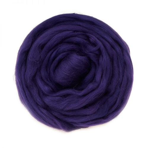 Купить пряжу ТРОИЦКАЯ Гребенная лента цвет 2040-Ультрафиолет производства фабрики ТРОИЦКАЯ