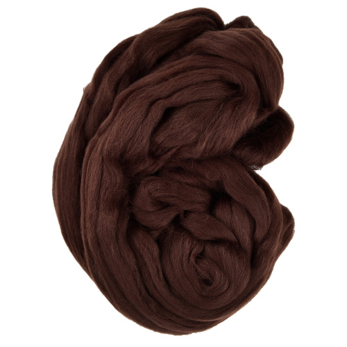 Купить пряжу ТРОИЦКАЯ Гребенная лента цвет 251-Коричневый производства фабрики ТРОИЦКАЯ