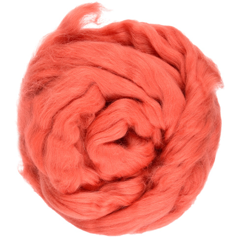 Купить пряжу ТРОИЦКАЯ Гребенная лента цвет 396-Настурция производства фабрики ТРОИЦКАЯ