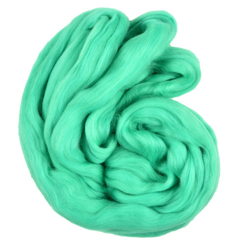 Купить пряжу ТРОИЦКАЯ Гребенная лента цвет 411-Мята производства фабрики ТРОИЦКАЯ