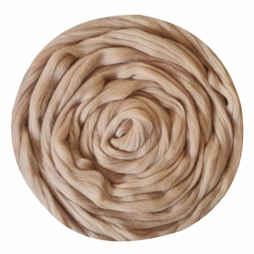 Купить пряжу ТРОИЦКАЯ Гребенная лента цвет 412-Верблюжий производства фабрики ТРОИЦКАЯ