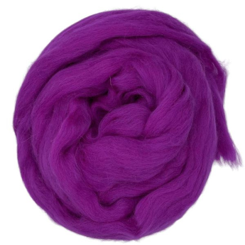 Купить пряжу ТРОИЦКАЯ Гребенная лента цвет 567-Т.фиалка производства фабрики ТРОИЦКАЯ