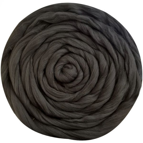 Купить пряжу ТРОИЦКАЯ Гребенная лента цвет 693-Свинцовый производства фабрики ТРОИЦКАЯ